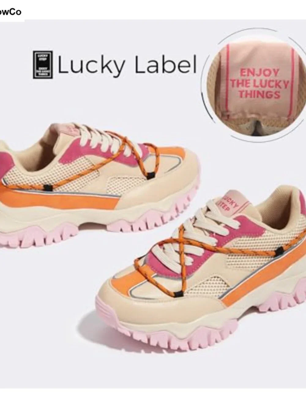 Platform Fashion Sneakers Retro Colorblock Lace-Up Chunky Casual Walking Shoes